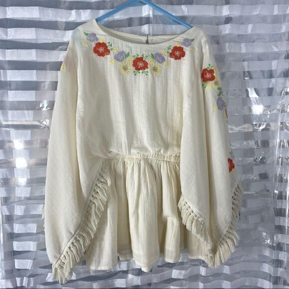 Cat and Jack Bohemian Embroidered Floral Blouse - Picture 1 of 8
